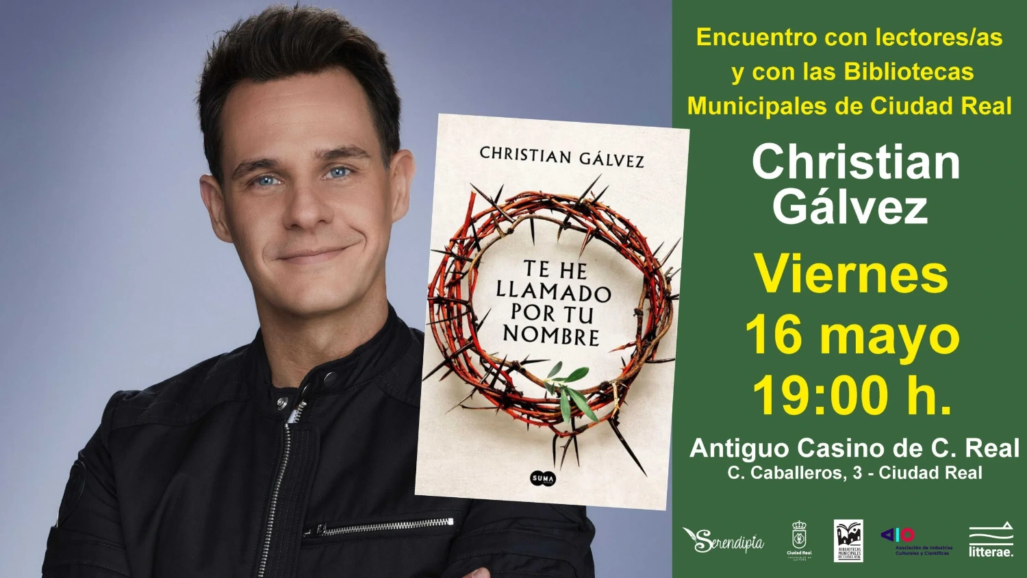 Encuentro con lectores/as y con las Bibliotecas Municipales de Ciudad Real con Christian Gálvez